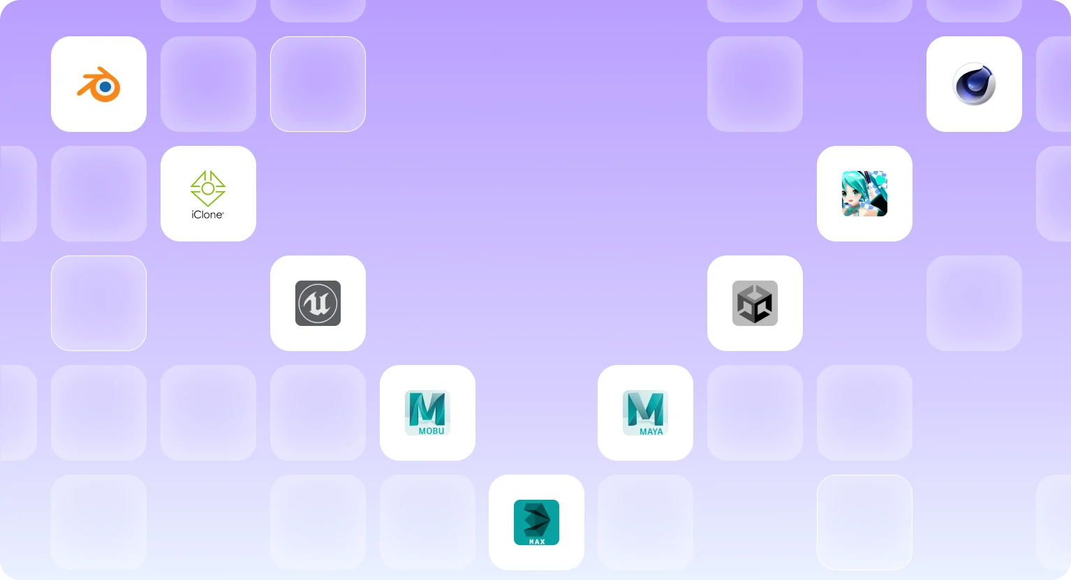 Independent source motions retargeted to multiple 3D characters