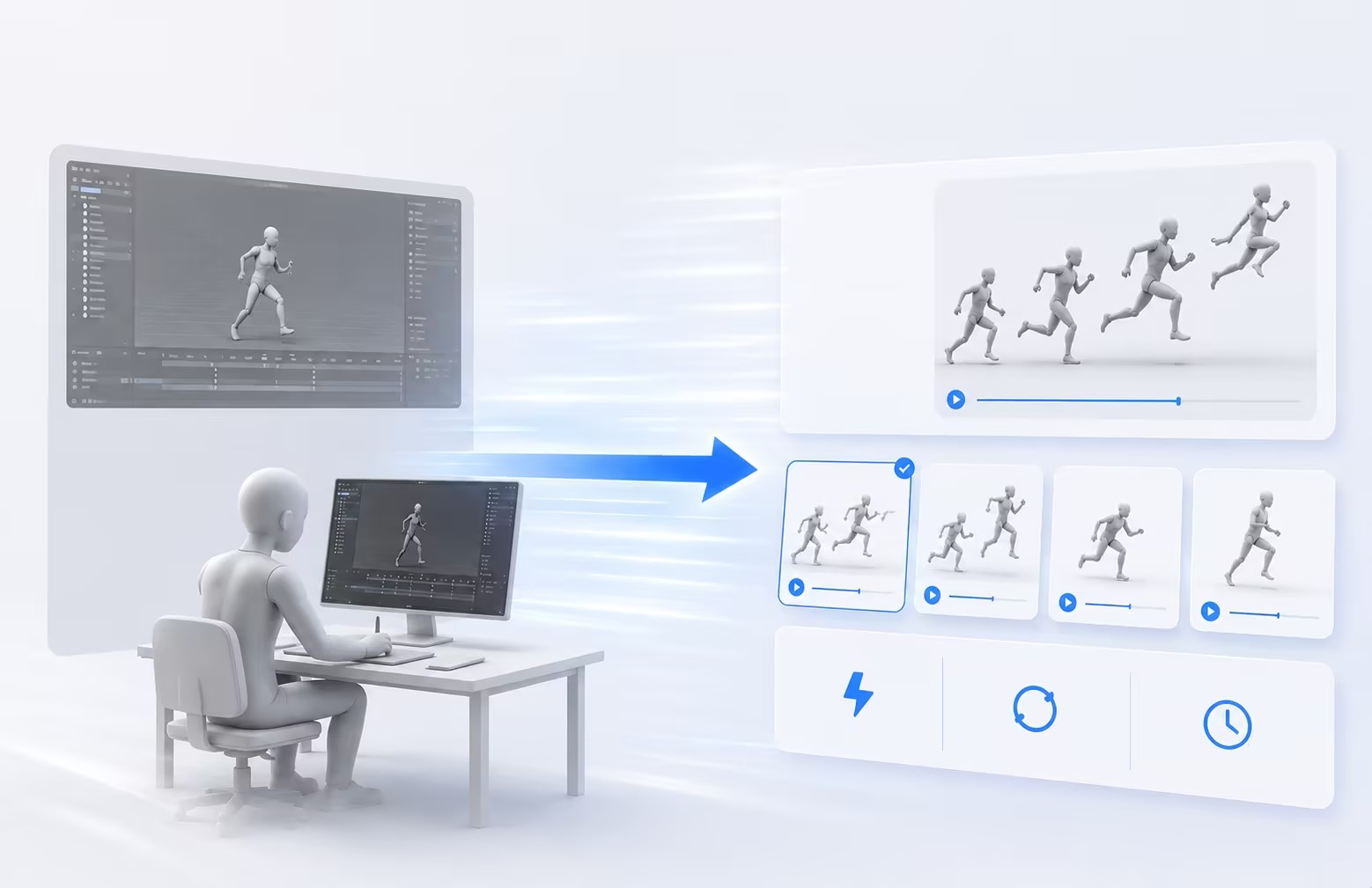 Different characters animated with QuickMagic