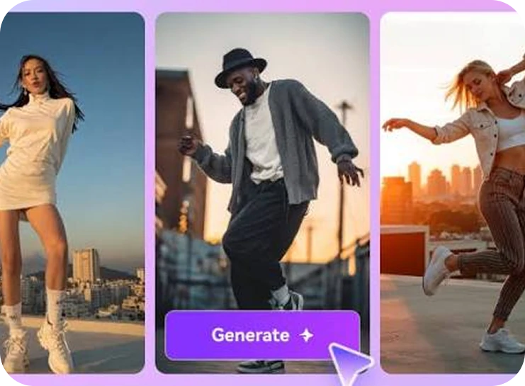 AI dance generator demo — animate characters from reference motion videos